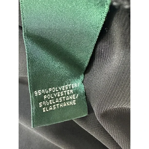 Lauren Ralph Lauren Womens 12 Dress Ruched Side Black Cowl Neck - Picture 7 of 7